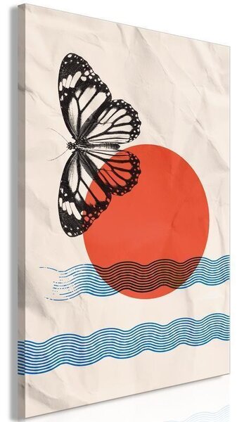Quadro Butterfly and Sunrise (1 Part) Vertical