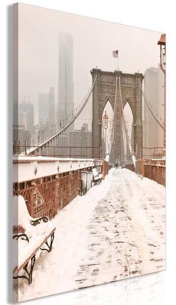 Quadro Brooklyn Bridge in Sepia (1 Part) Vertical