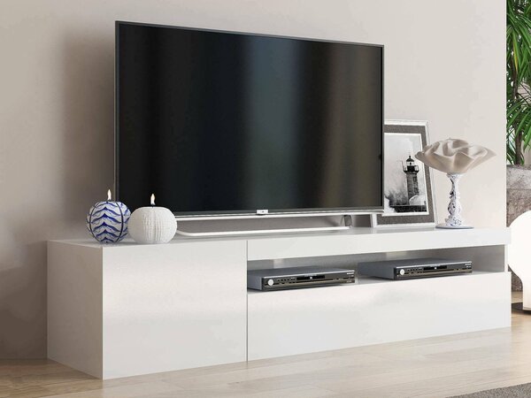 Porta TV bianco lucido 150x40x37h cm 2 ante - Ardy