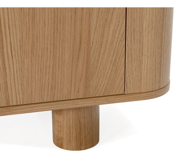Cassettiera di colore naturale con effetto rovere 180x75x40 cm Padoc – MOME
