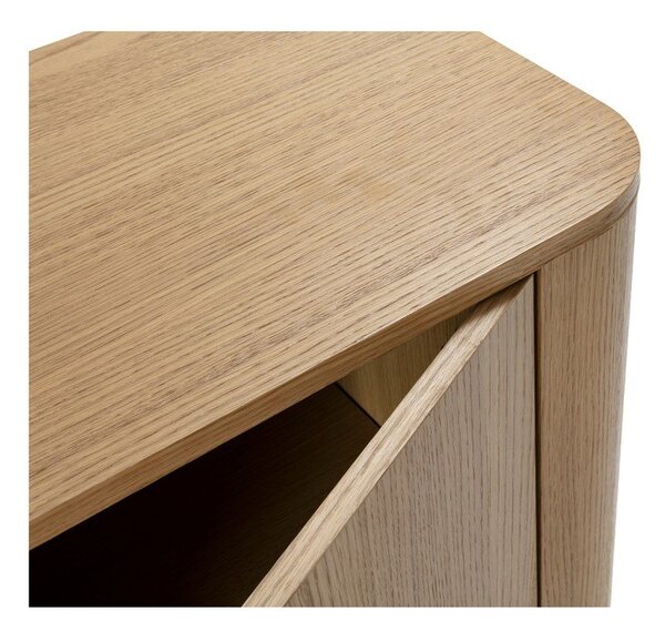 Cassettiera di colore naturale con effetto rovere 180x75x40 cm Padoc – MOME