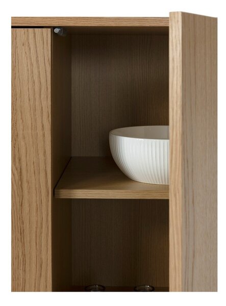 Cassettiera di colore naturale con effetto rovere 180x75x40 cm Padoc – MOME