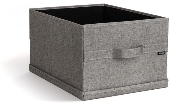 Scatola con coperchio grigia in tessuto 36x46x25 cm Soft Storage Large – Bigso