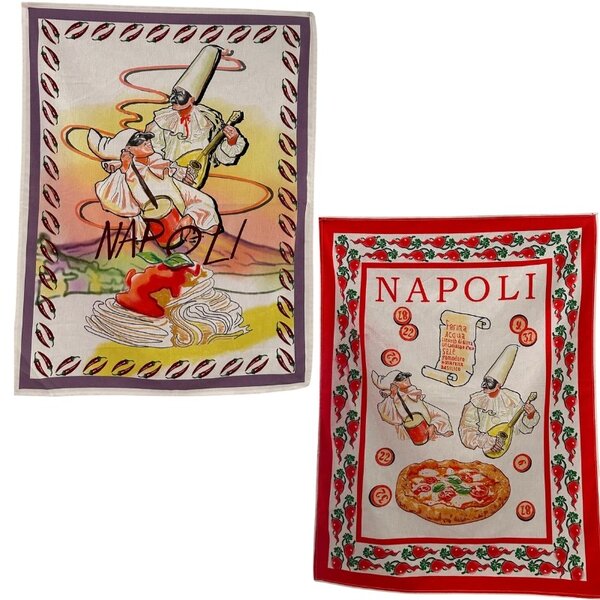 Strofinacci cucina 6 pezzi in cotone Botticelli Home Love Napoli