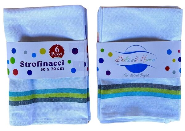 Strofinacci cucina 6 pezzi in cotone Botticelli Home Frico
