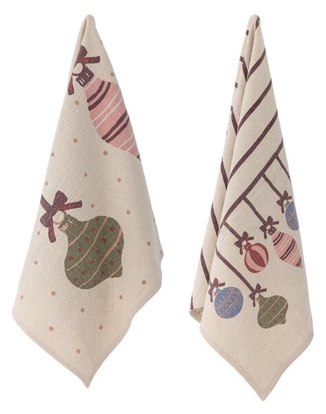 Set di strofinacci in cotone a tema natalizio 2 pz 71x45 cm Ornamentia – Bloomingville
