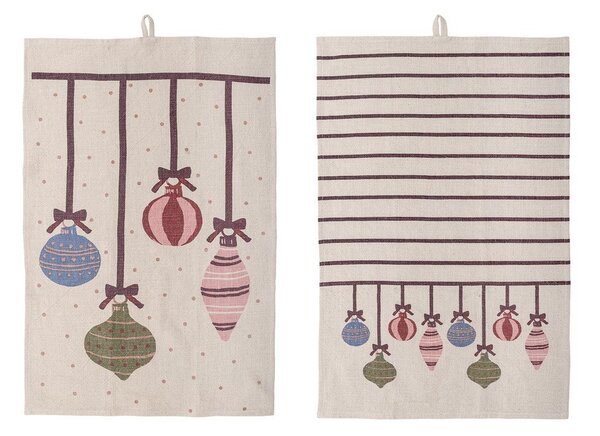 Set di strofinacci in cotone a tema natalizio 2 pz 71x45 cm Ornamentia – Bloomingville