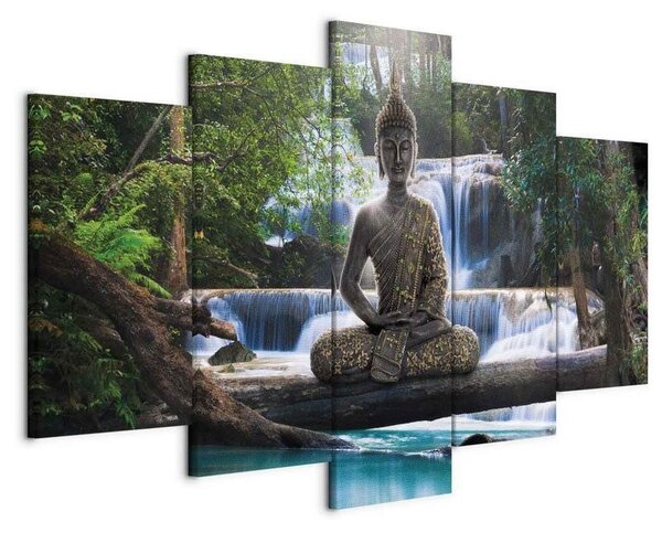 Quadro Buddha e cascata