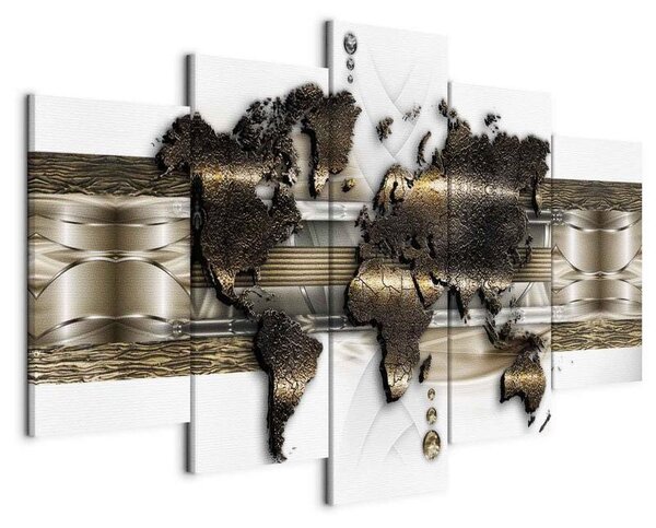 Quadro Mondo di metallo