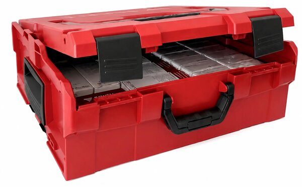 Scatola assortimento SCHELL L-BOXX, 31 pezzi, valvole idrauliche, robusta, rossa, 1 pezzo