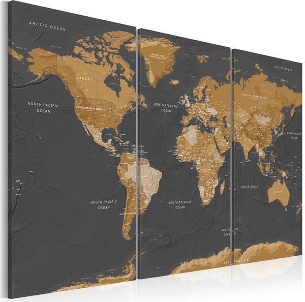 Quadro World Map Modern Aesthetics