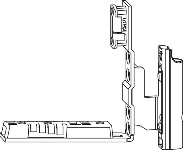 ROTO NX cerniera angolare di battuta T con guida per scanalature legno 12/20-13 soglia 51,5 mm argento destra