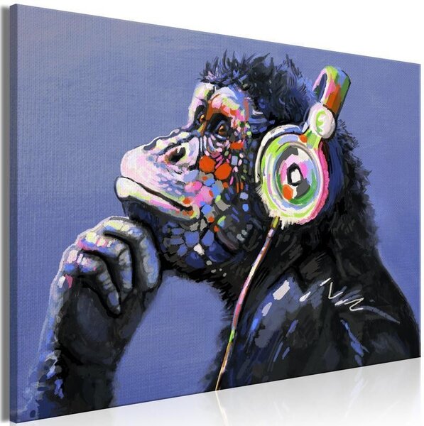 Quadro Musical Monkey (1 Part) Wide