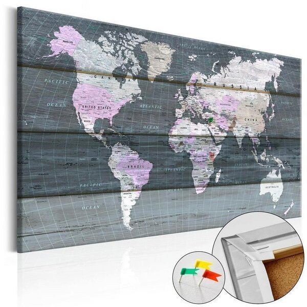 Quadri di sughero Journey through the World [Cork Map]