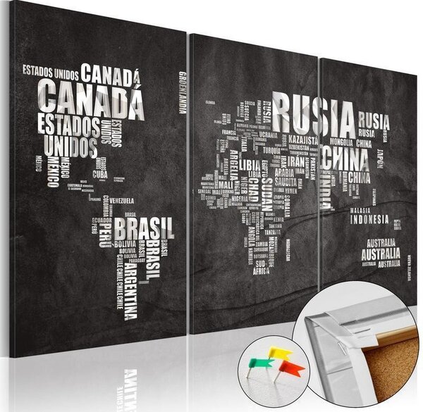 Quadri di sughero El Mundo [Cork Map]