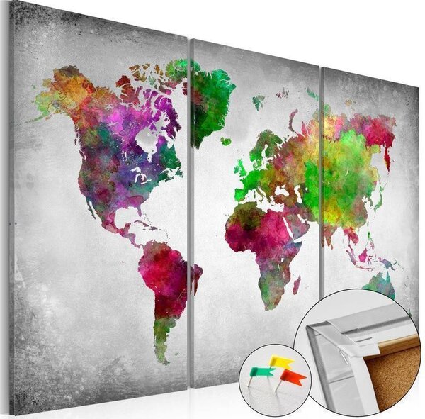 Quadri di sughero Diversity of World [Cork Map]