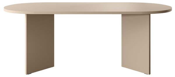 Selsey OVO - Tavolo da pranzo ovale, colore cappuccino, 90x204 cm