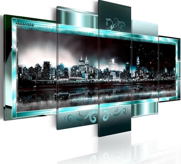 Quadro New York turchino: Notte stellata
