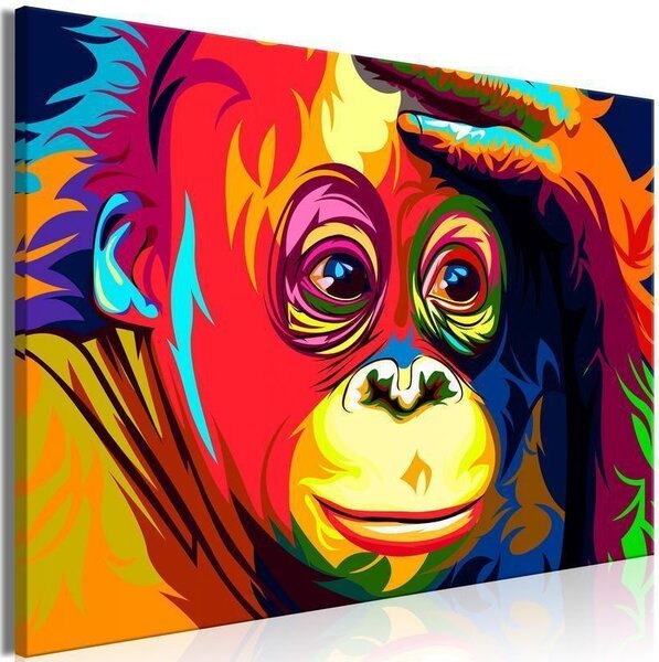 Quadro Colourful Orangutan (1 Part) Wide