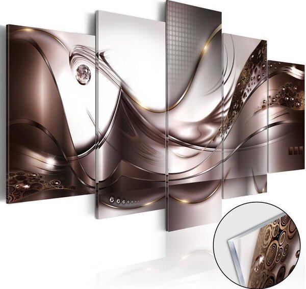 Quadri su vetro acrilico Golden Storm [Glass]