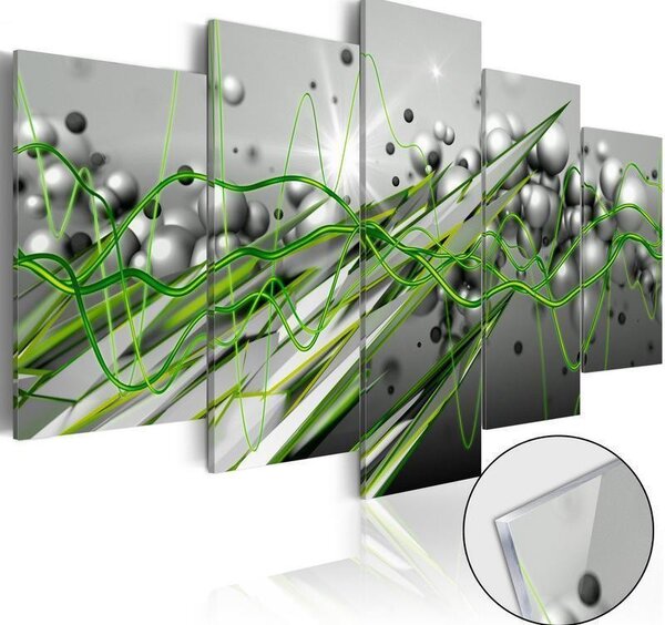 Quadri su vetro acrilico Green Rhythm [Glass]