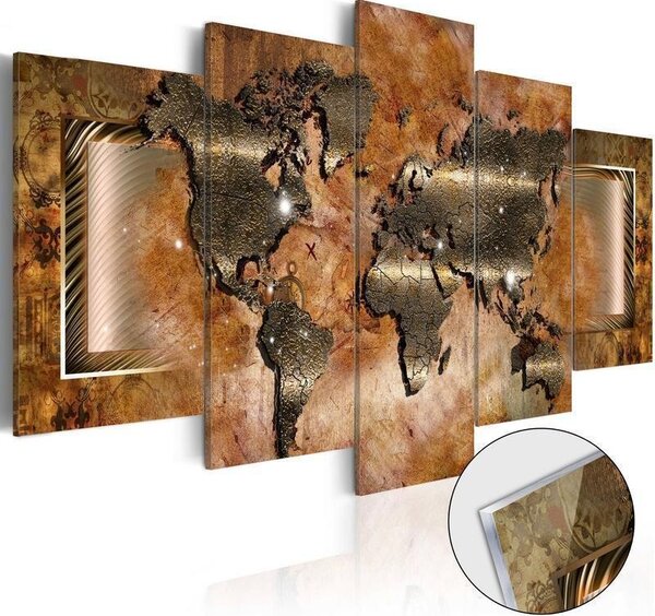 Quadri su vetro acrilico Steel Map [Glass]
