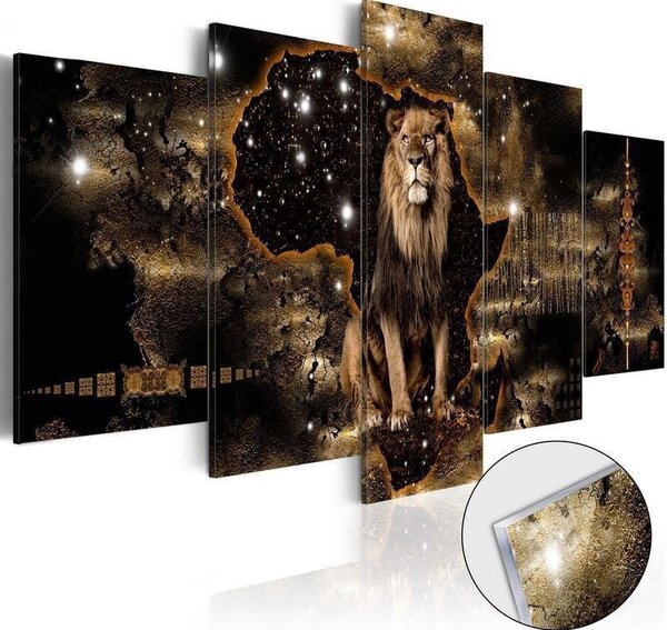 Quadri su vetro acrilico Golden Lion [Glass]