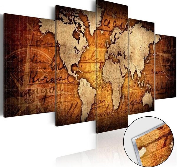 Quadri su vetro acrilico Acrylic prints – Bronze map I