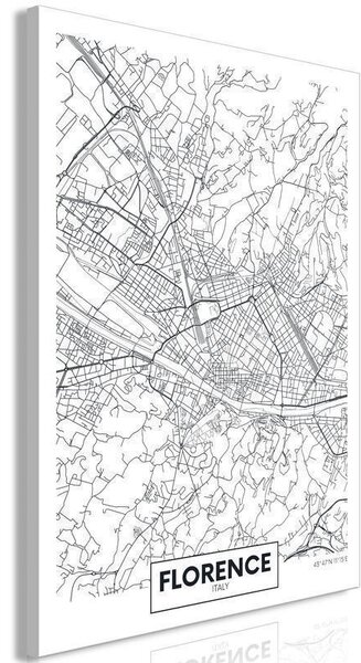 Quadro - Florence Map (1 Part) Vertical