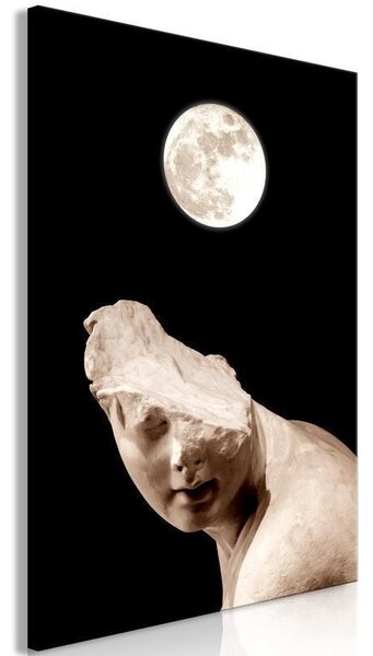 Quadro - Moon and Statue (1 Part) Vertical