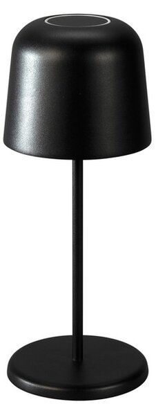 Konstsmide 7845-750 Biot Lampada da tavolo e da bottiglia USB | nero opaco | per interni | senza fili | autonomia della batteria 8–16 ore | 11 x 11 x 30 cm