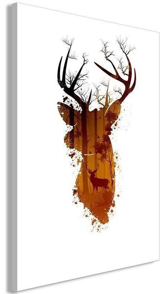 Quadro - Deer in the Morning (1 Part) Vertical