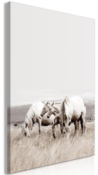 Quadro - White Horses (1 Part) Vertical
