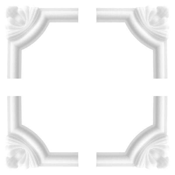 1 set di segmenti curvi, segmenti angolari in polistirolo espanso (EPS) per modanature piatte, decorazioni per pareti e soffitti, bordature, cornici, modanature in stucco e allestimenti decorativi (NE-27-02D)