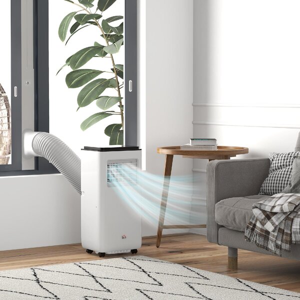 DecHome Condizionatore Portatile 7000 BTU/h Climatizzatore solo Freddo Funzione Deumidificatore con Telecomando e Timer colore Bianco - 80V0WT