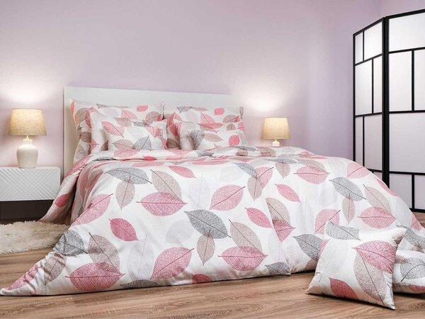 Set di lenzuola in raso "Autunno" marrone 140x200, 70x90 cm