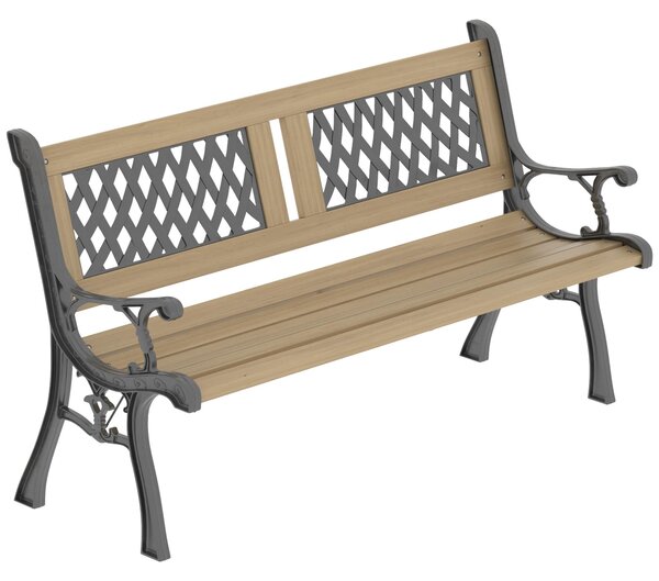 Panchina da giardino a 3 posti Vida Garden, stile doppio incrociato