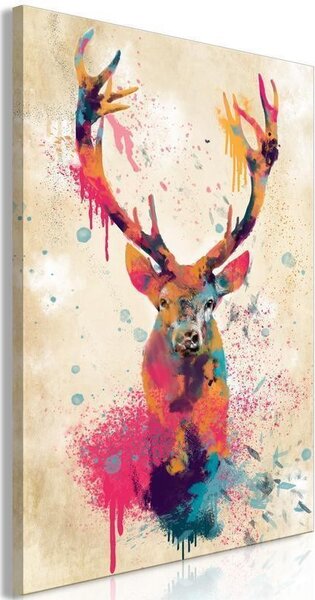 Quadro - Watercolor Deer (1 Part) Vertical
