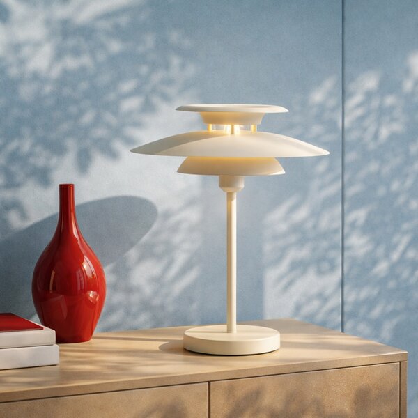 Lampada da tavolo retrò beige acciaio 45 cm - Pauly