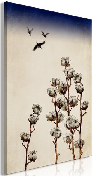 Quadro - Cotton Branches (1 Part) Vertical