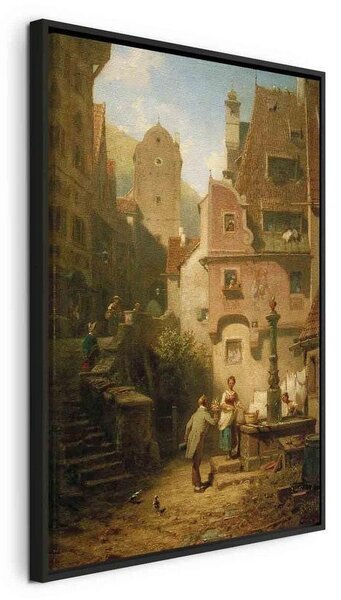 Quadro - Well-Wisher Presenting Flowers (Carl Spitzweg)