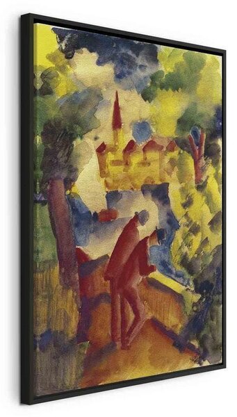 Quadro - Männer auf der Straße am See (August Macke)