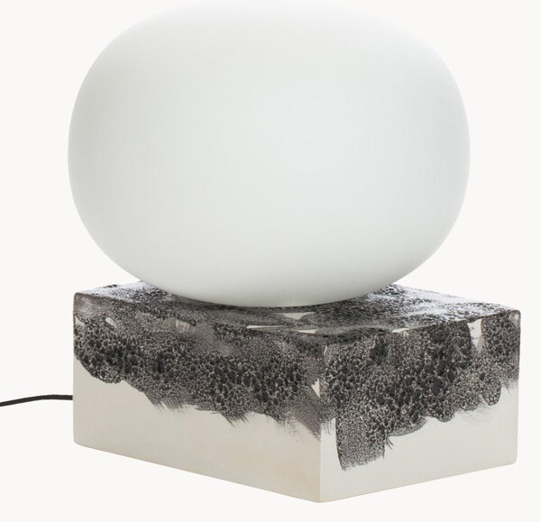 Lampada da tavolo a LED in vetro soffiato Magma Two