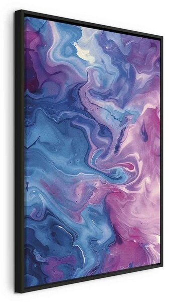 Quadro - Night Flows - Abstract Waves in Shades of Blue and Violet