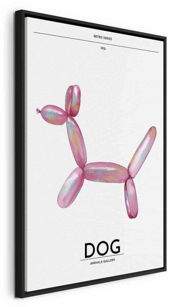 Quadro - Holo-Dog - Colorful Dog in Retro Style