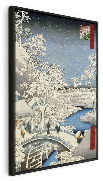 Quadro - Drum bridge and Setting Sun Hill at Meguro from the series (Utagawa Hiroshige)