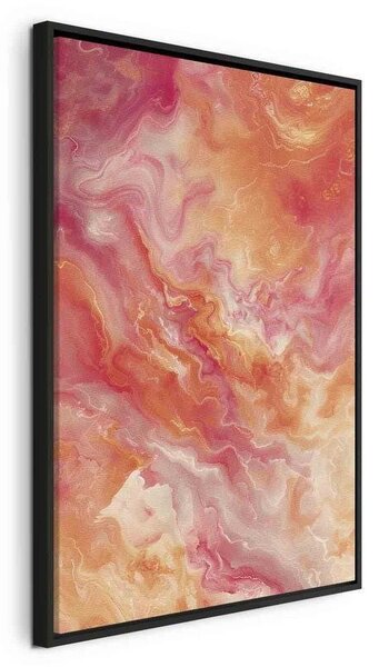 Quadro - Fiery Colors - Dynamic Shapes in Colors of Fire and Pink