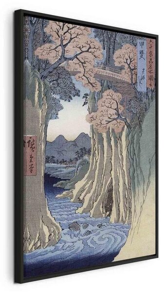 Quadro - The monkey bridge in the Kai province from the series Rokuju-yoshu Meisho zue (Utagawa Hiroshige)