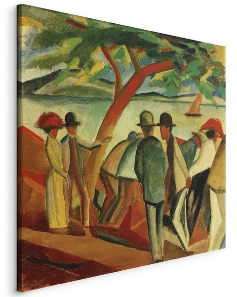 Quadro - Spaziergänger am See (August Macke)
