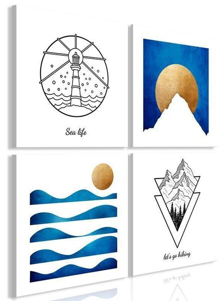 Quadro - Sea or Mountains (4 Parts)